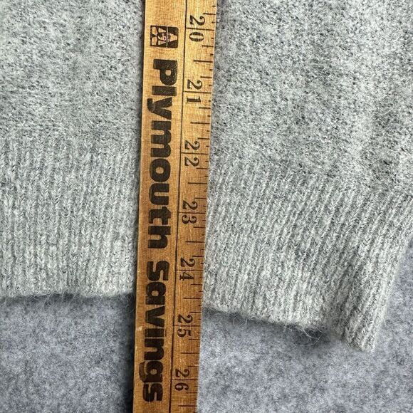 MSCH Copenhagen Sweater Womens M/L Gray Rose Mohair Pullover Mock Neck Cozy Knit - Picture 11 of 13